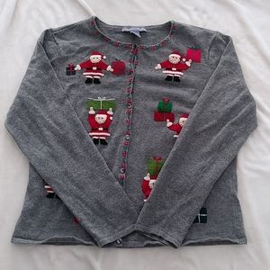 Grey Christmas cardigan sweater